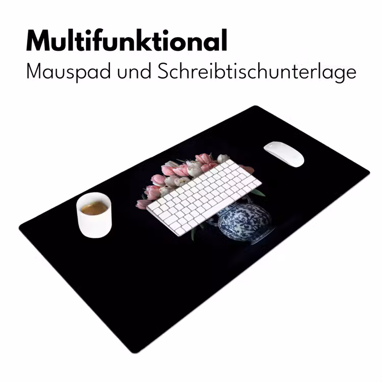 Bloemen - Roze - Tulpen - Vaas Muismat XXL klein -ysfeer4_duits