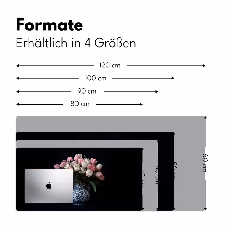 Bloemen - Roze - Tulpen - Vaas Muismat XXL klein -ysfeer5_duits