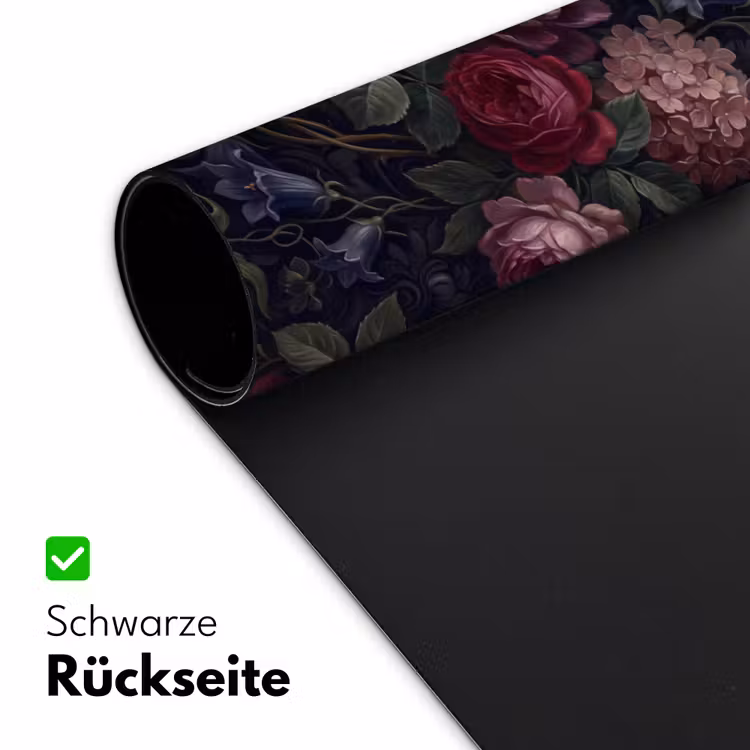 Bloemen - Rood - Klassiek - Donker - Patroon Muismat XXL klein -ysfeer2_duits