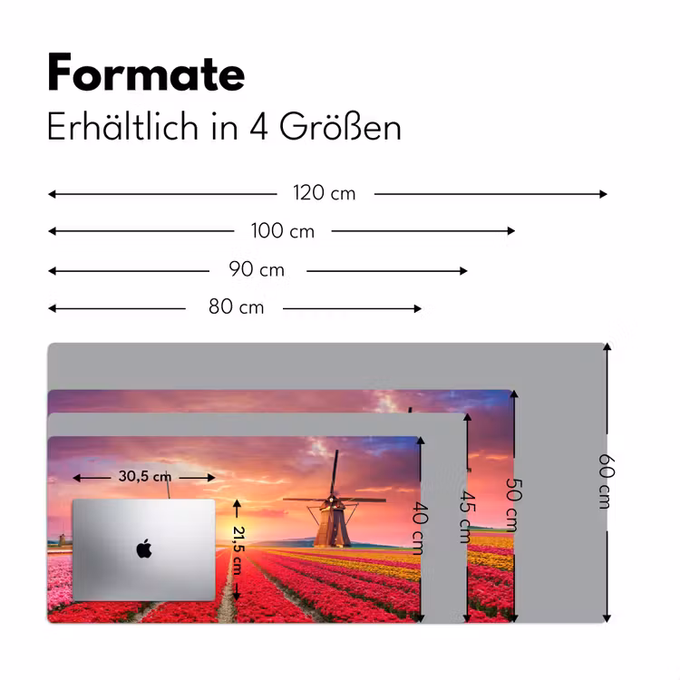 bloemen-tulpen-bloemenveld-molens-holland Muismat XXL klein -ysfeer5_duits