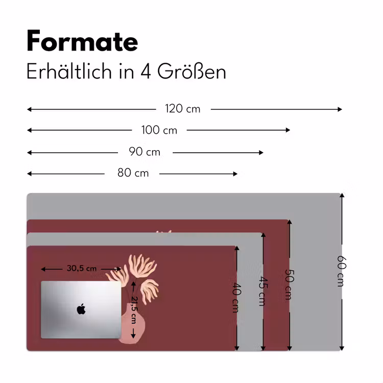 Schreibtischunterlage - Blumen – Vase – Abstrakt – Modern – Erdtöne — 5