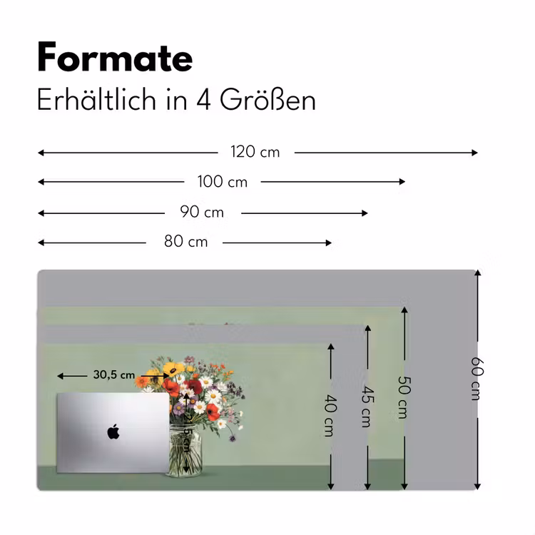 Bloemen - Vaas - Kaartje Muismat XXL klein -ysfeer5_duits