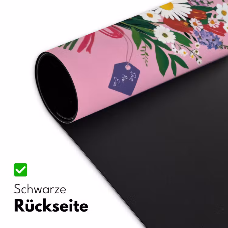 Bloemen - Quote - Kaartje - Kleurrijk Muismat XXL klein -ysfeer2_duits