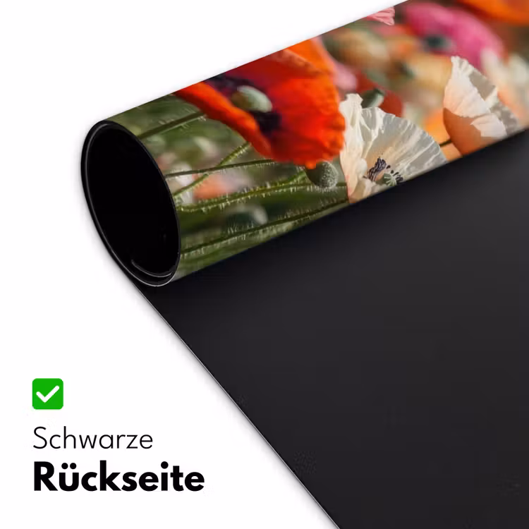 Bloemenveld - Klaprozen - Kleurrijk Muismat XXL klein -ysfeer2_duits