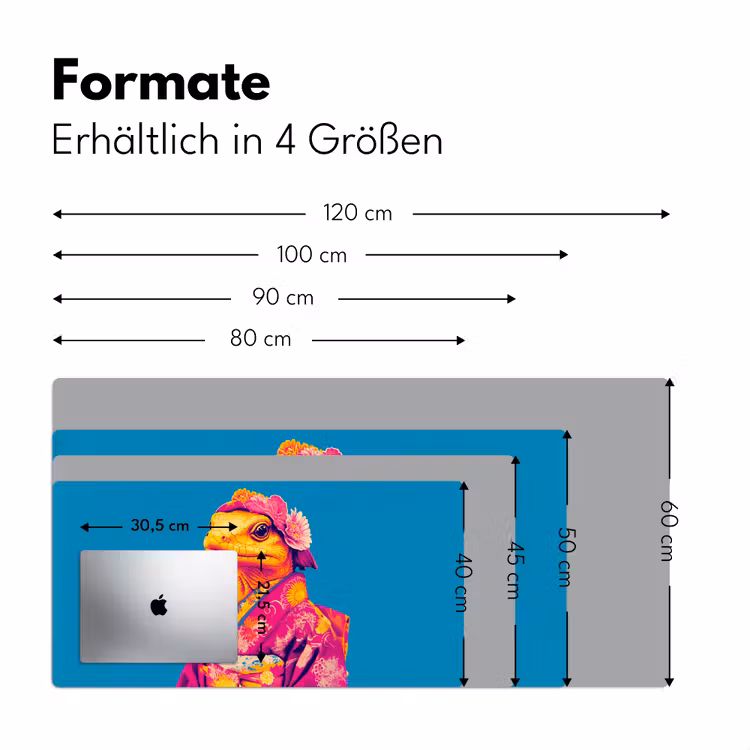 Bloemenkrans - Hagedis - Kimono - Paars Muismat XXL klein -ysfeer5_duits