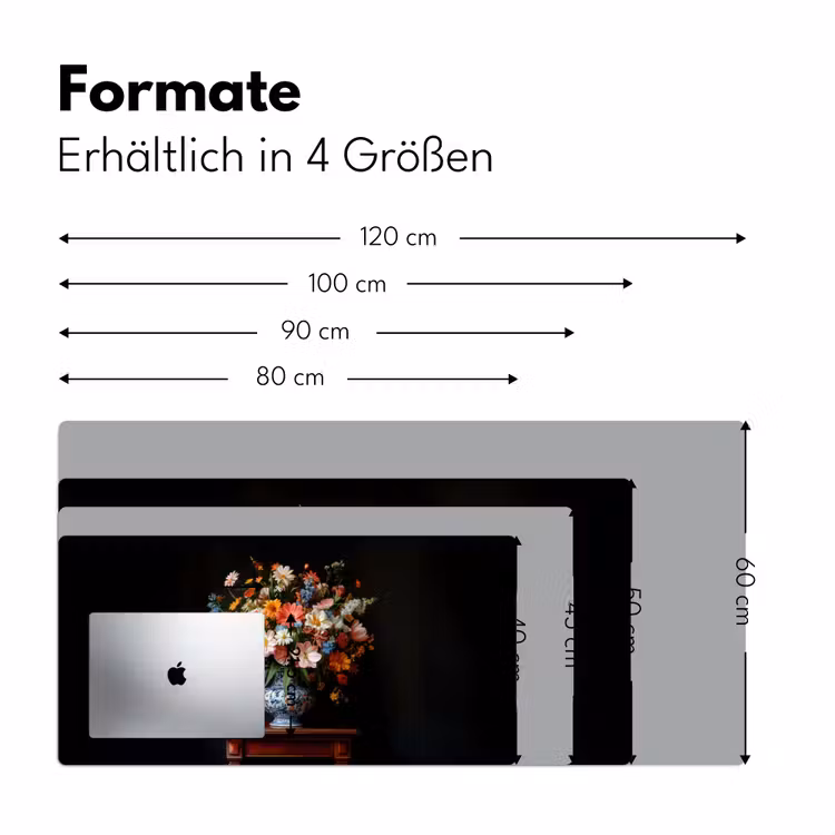 Boeket - Roze - Bloemen - Vaas Muismat XXL klein -ysfeer5_duits