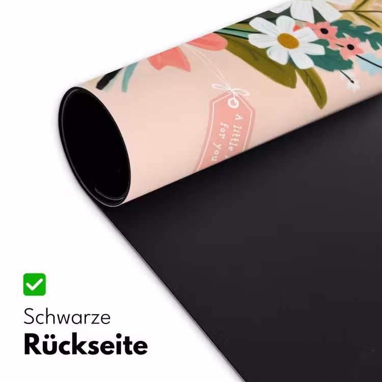 Boeket - Strikje - Kaartje - Quote Muismat XXL klein -ysfeer2_duits