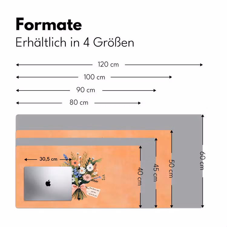 Boeket - Strikje - Quote Muismat XXL klein -ysfeer5_duits