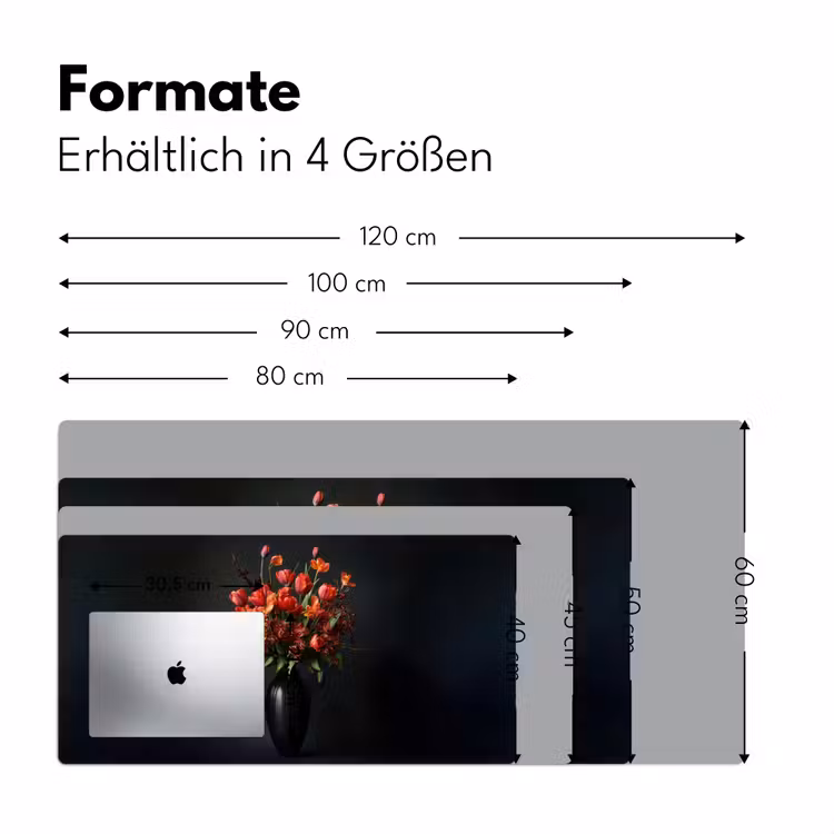 Boeket - Tulpen - Vaas - Rood Muismat XXL klein -ysfeer5_duits