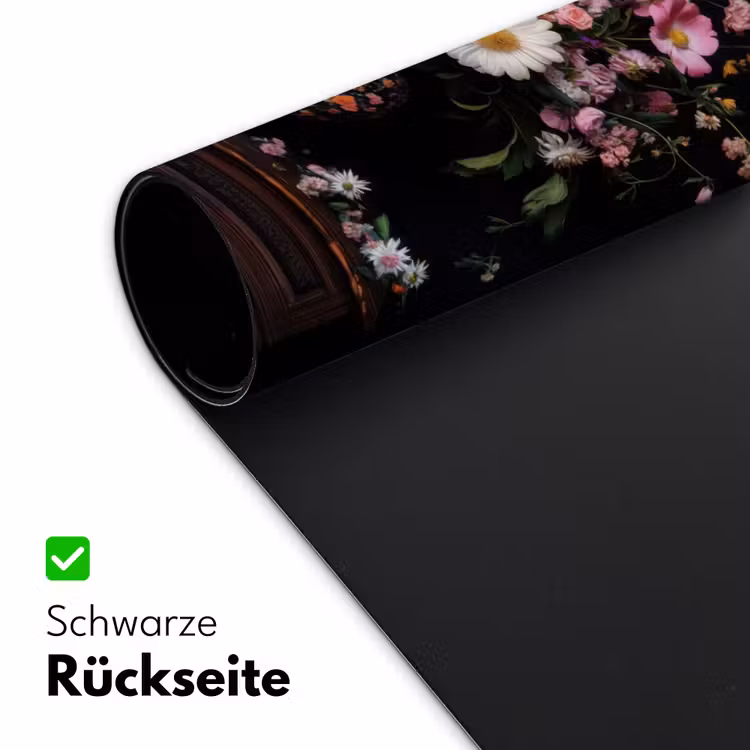 Bloemenvaas - Hout - Bloemen - Boeket Muismat XXL klein -ysfeer2_duits