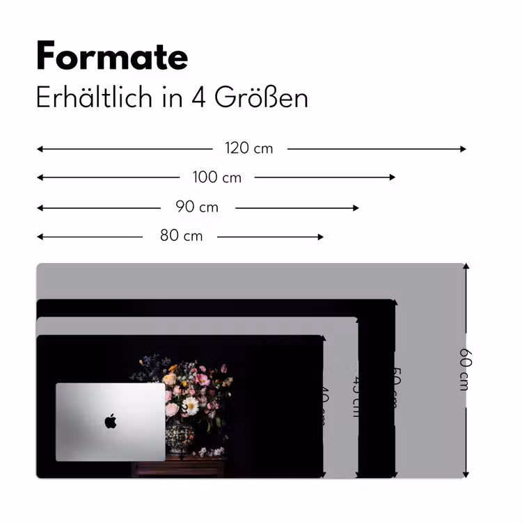 Bloemenvaas - Hout - Bloemen - Boeket Muismat XXL klein -ysfeer5_duits