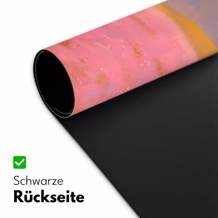 Bloemenweide - Heuvels - Silhouet - Roze Muismat XXL klein -ysfeer2_duits