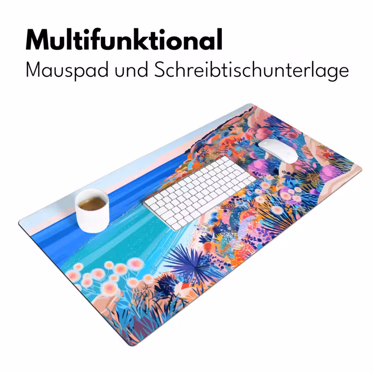 Bloemenweide - Zee - Zomers Muismat XXL klein -ysfeer4_duits