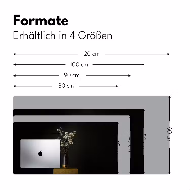 Bloembollen - Wit - Vaas - Minimalistisch Muismat XXL klein -ysfeer5_duits