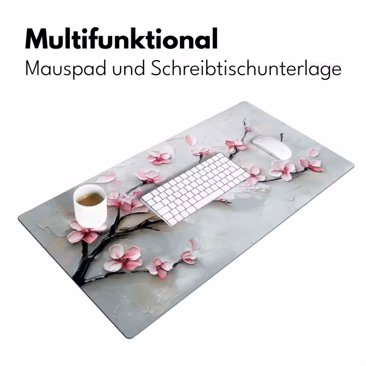 Bloesem - Kunstzinnig - Roze - Sakura Muismat XXL klein -ysfeer4_duits