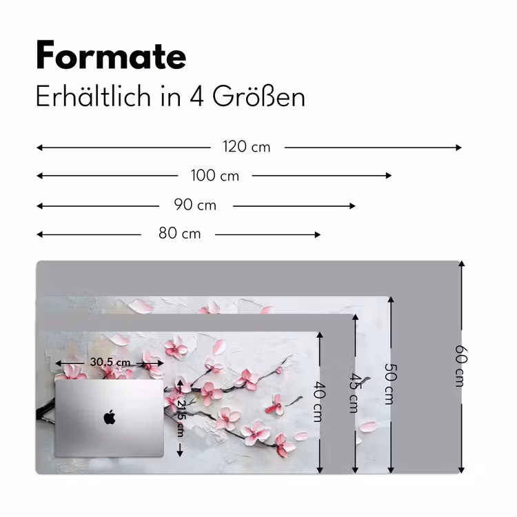 Bloesem - Kunstzinnig - Roze - Sakura Muismat XXL klein -ysfeer5_duits