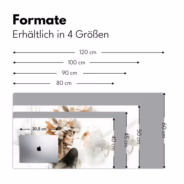 Bloesem - Portret - Gezicht Muismat XXL klein -ysfeer5_duits