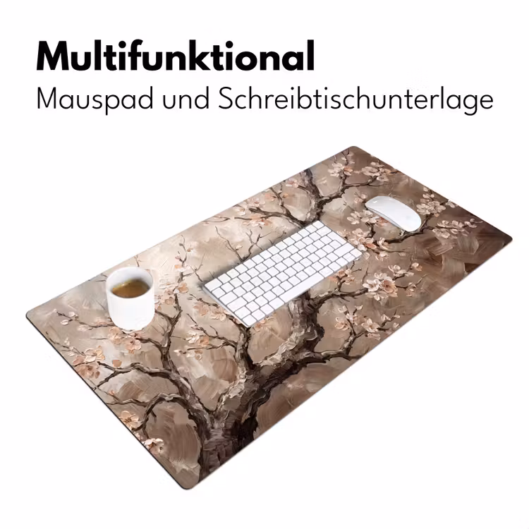Bloesem - Takken - Schilderij - Beige - Serene Muismat XXL klein -ysfeer4_duits