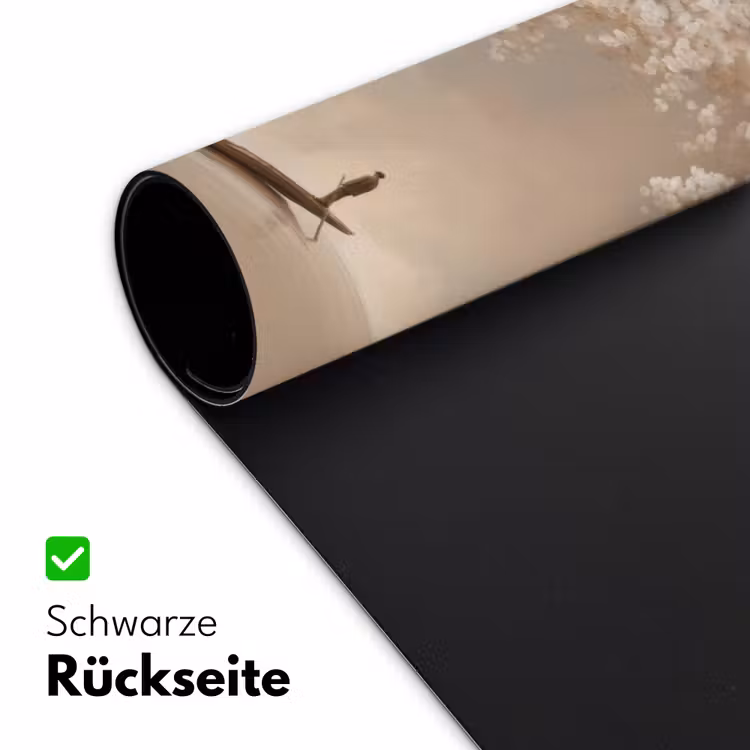 Bloesems - Wit - Boot - Minimalistisch Muismat XXL klein -ysfeer2_duits