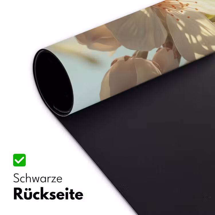 Bloesems - Wit - Zonnestralen - Bloemblaadjes Muismat XXL klein -ysfeer2_duits