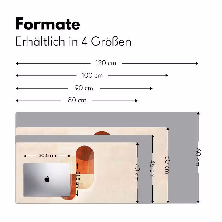 Bogen - Beige - Vormen Muismat XXL klein -ysfeer5_duits