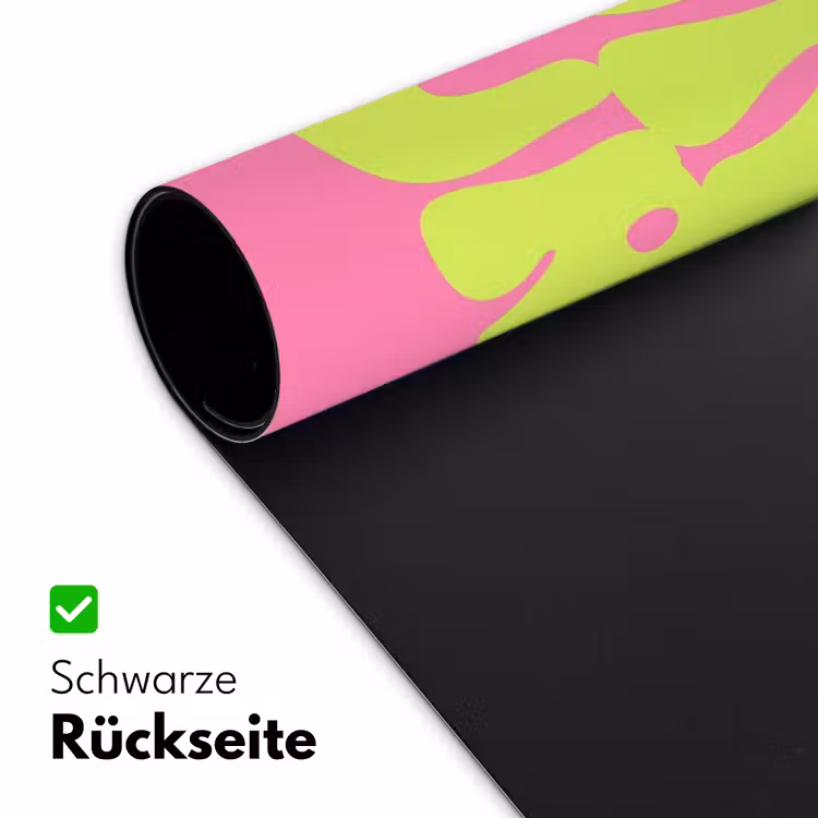 Bonjour - Roze - Fel groen Muismat XXL klein -ysfeer2_duits