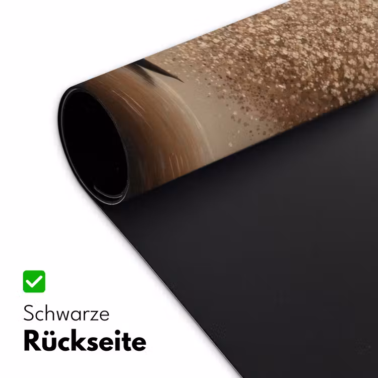 Bootje - Blaadjes - Goud - Water Muismat XXL klein -ysfeer2_duits