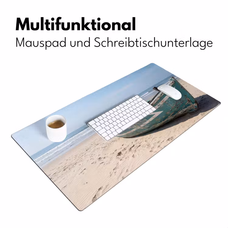Boot - Zandstrand - Zee Muismat XXL klein -ysfeer4_duits