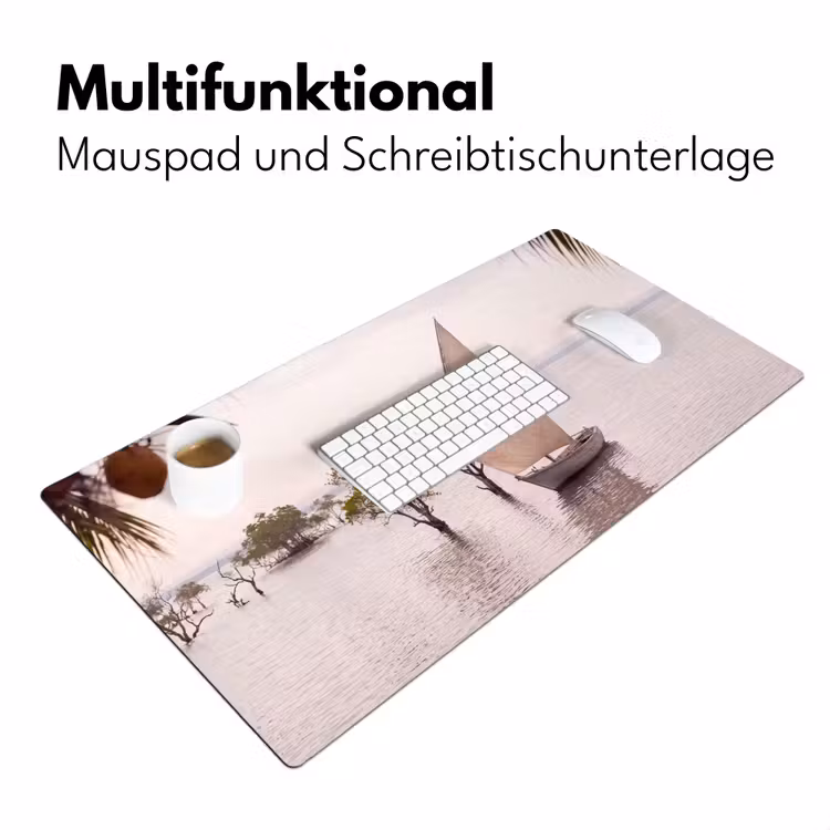Schreibtischunterlage - Boot – Segeln – Wasser – Tropisch – Natur - Boot - Zeil - Water - Tropisch - Natuur Muismat XXL klein