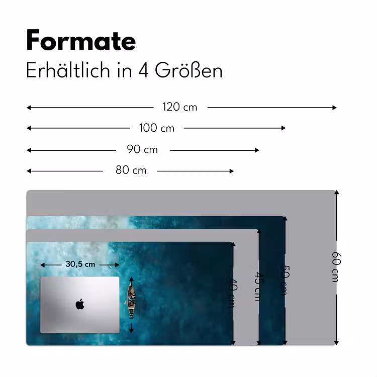 Bootje - Water - Blauw Muismat XXL klein -ysfeer5_duits