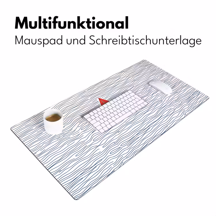 Boot - Water - Rood - Illustratie - Minimalistisch Muismat XXL klein -ysfeer4_duits