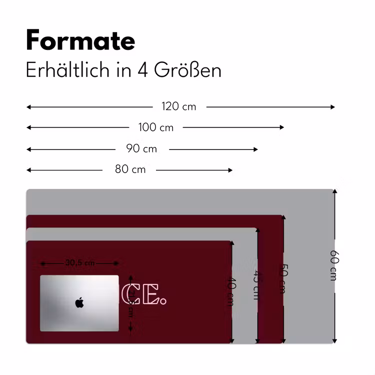 Bordeaux - Nice - minimalistisch Muismat XXL klein -ysfeer5_duits
