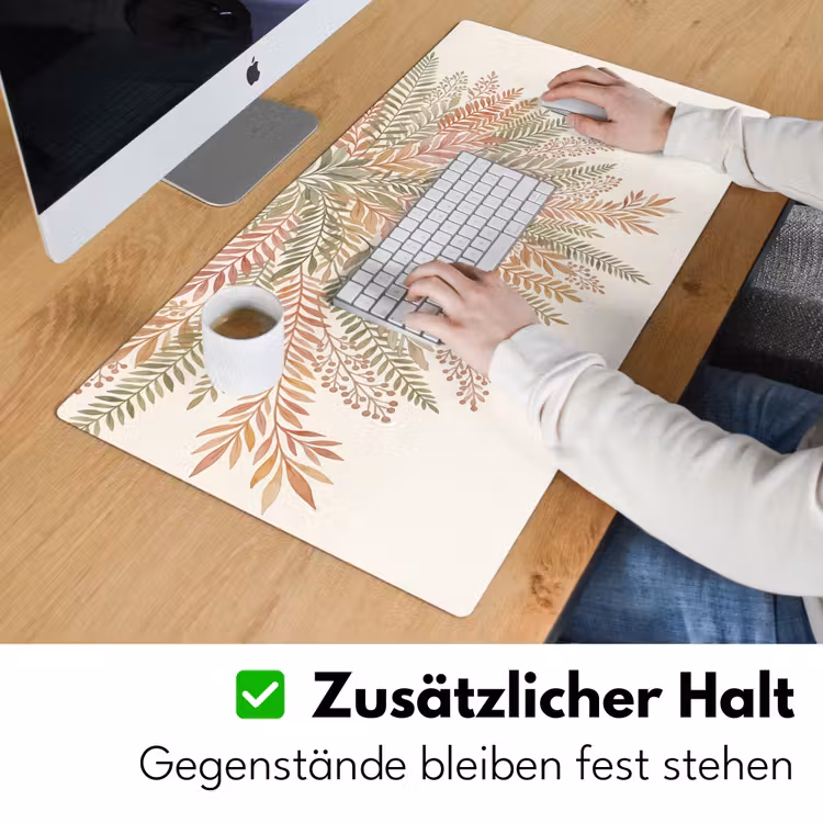 Botanisch - Aquarel - Kleurrijk Muismat XXL klein -ysfeer3_duits