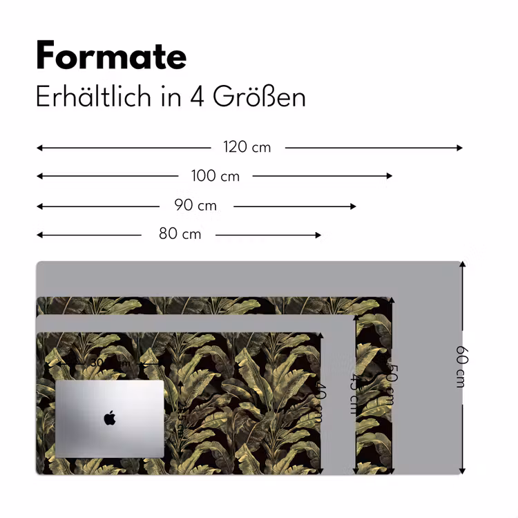 Botanisch - Bladeren - Groen Muismat XXL klein 681 -ysfeer5_duits