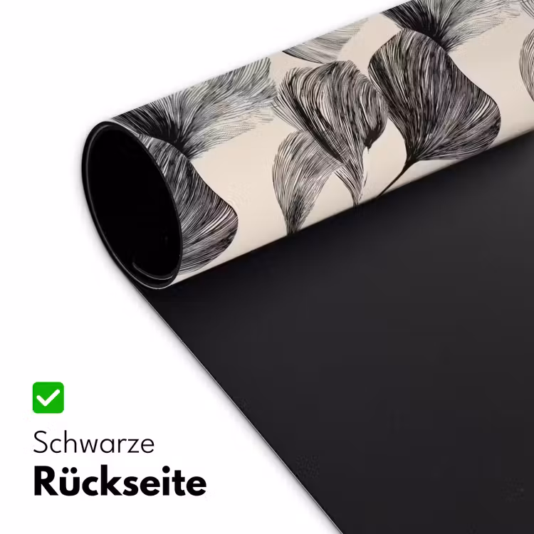 Botanisch - Bladeren - Zwart Muismat XXL klein 681 -ysfeer2_duits