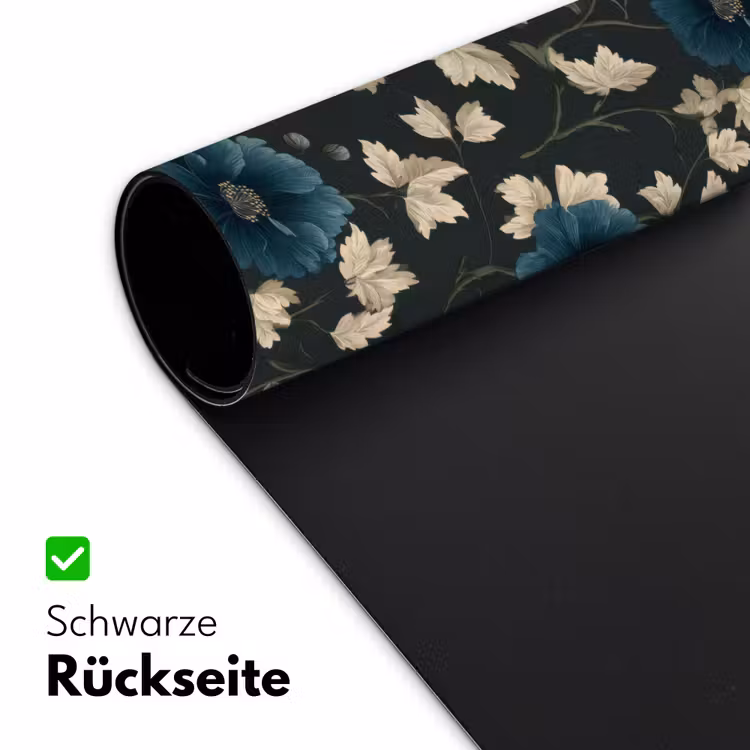 Botanisch - Bloemen - Blauw Muismat XXL klein 681 -ysfeer2_duits