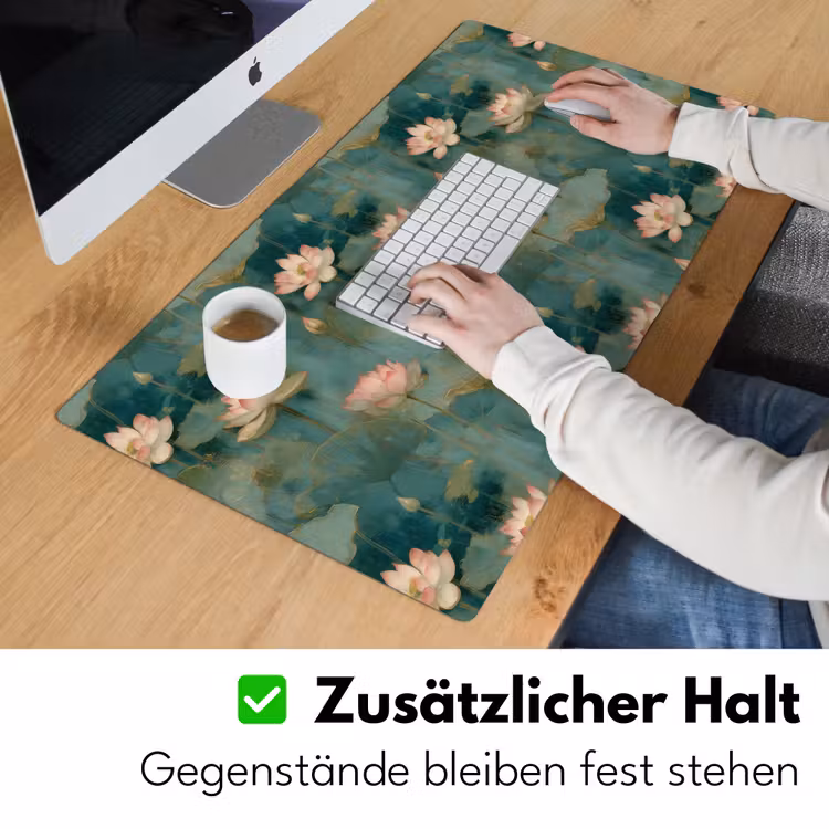 Botanisch - Bloemen - Roze Muismat XXL klein 681 -ysfeer3_duits