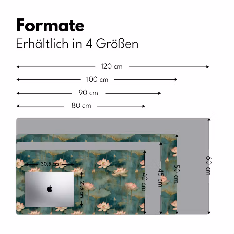 Botanisch - Bloemen - Roze Muismat XXL klein 681 -ysfeer5_duits
