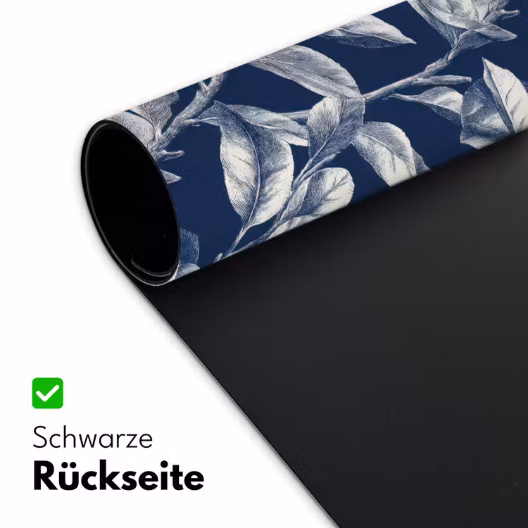 Botanisch - Patroon - Blauw Muismat XXL klein 681 -ysfeer2_duits