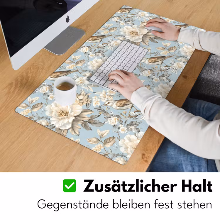Botanisch - Zangvogel - Blauw Muismat XXL klein 681 -ysfeer3_duits
