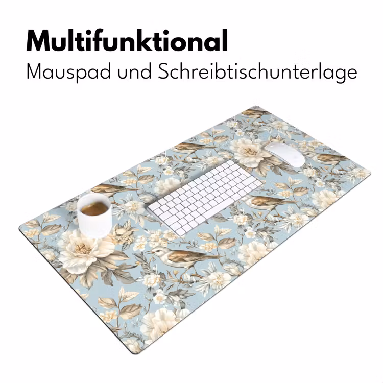 Botanisch - Zangvogel - Blauw Muismat XXL klein 681 -ysfeer4_duits