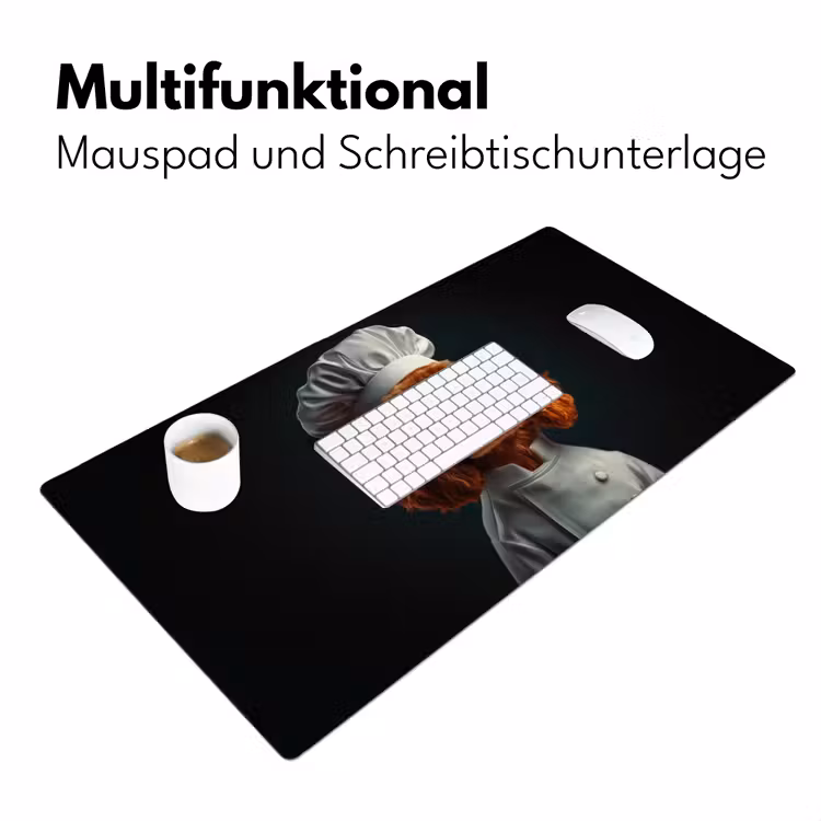 Bruin - Kok - Hondje Muismat XXL klein -ysfeer4_duits