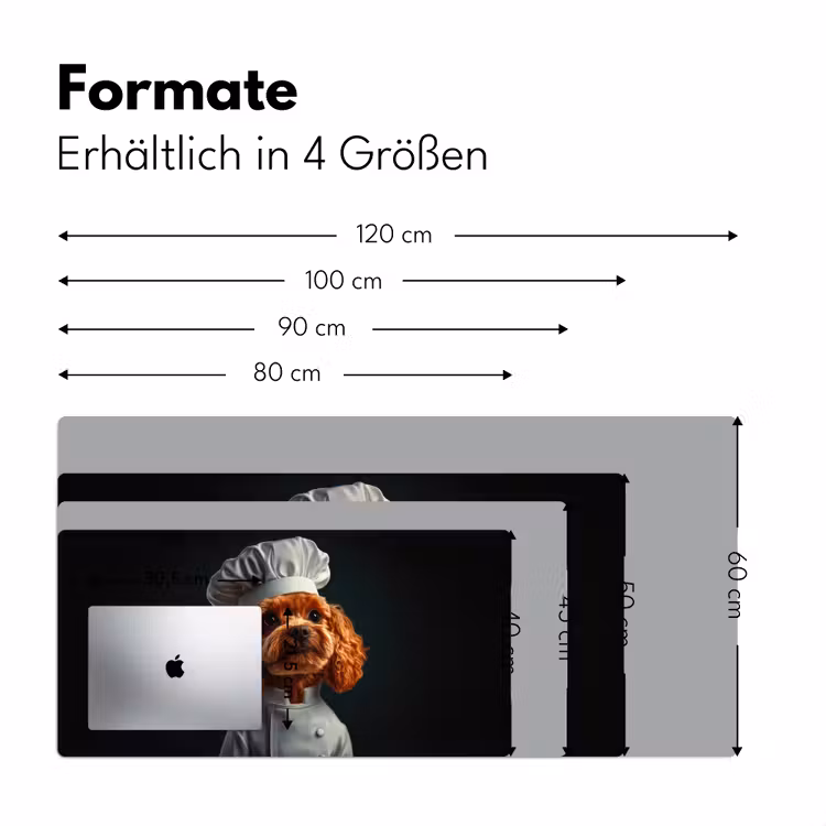 Bruin - Kok - Hondje Muismat XXL klein -ysfeer5_duits