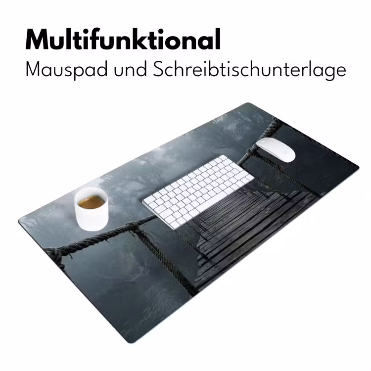 Brug - Jungle - Mist - Natuur Muismat XXL klein -ysfeer4_duits