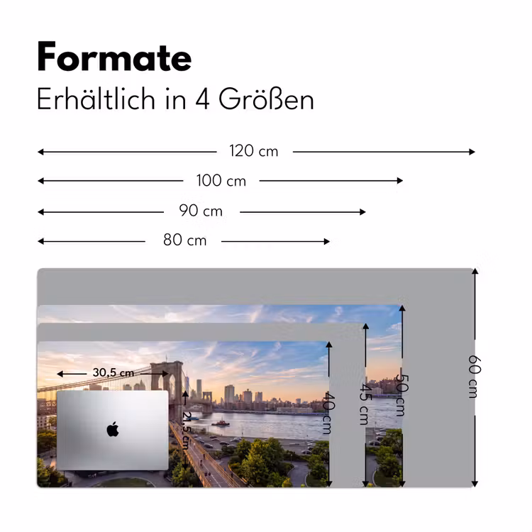 Brug - Rivier - Stad - Zonsondergang - Architectuur Muismat XXL klein -ysfeer5_duits