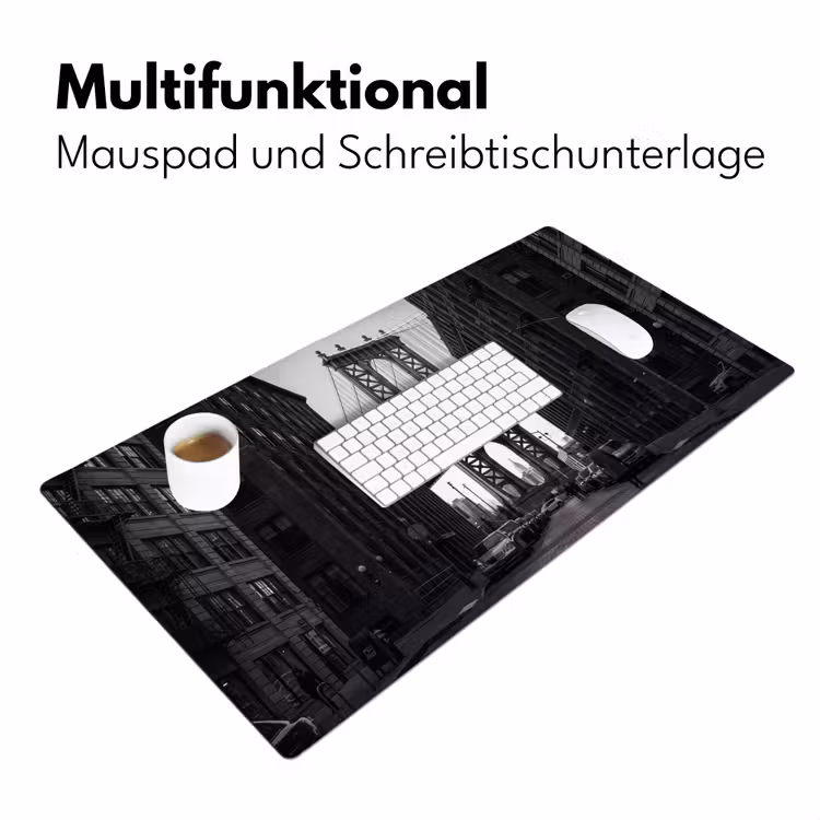 Brug - Stad - Architectuur - Modern - Zwart-wit Muismat XXL klein -ysfeer4_duits