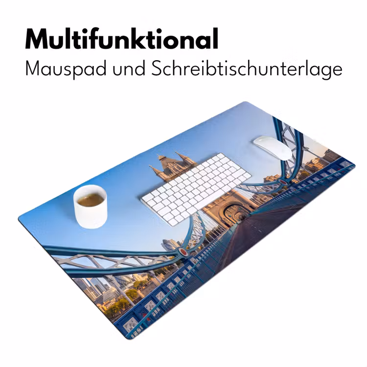Brug - Toren - Architectuur - Klassiek - Blauw Muismat XXL klein -ysfeer4_duits