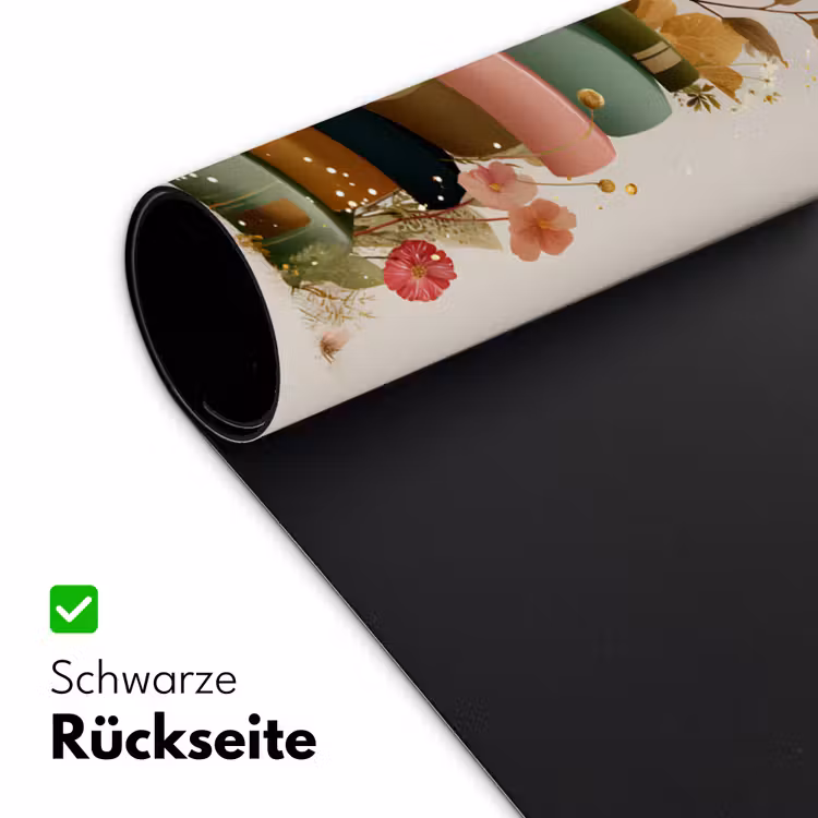 Boeken - Stapel - Bloemen - Kleurrijk Muismat XXL klein -ysfeer2_duits