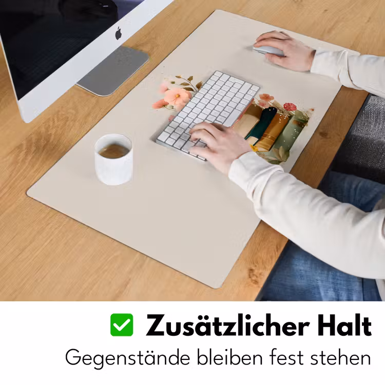 Boeken - Stapel - Bloemen - Kleurrijk Muismat XXL klein -ysfeer3_duits