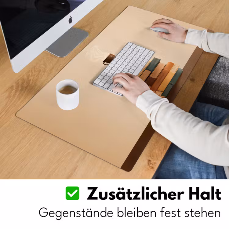 Boeken - Toren - Koffie - Beige Muismat XXL klein -ysfeer3_duits